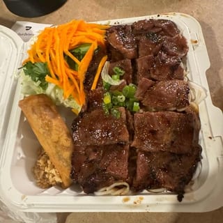 47. Grilled Pork & Egg Roll Vermicelli Bowl (Bun Thit Cha Gio)